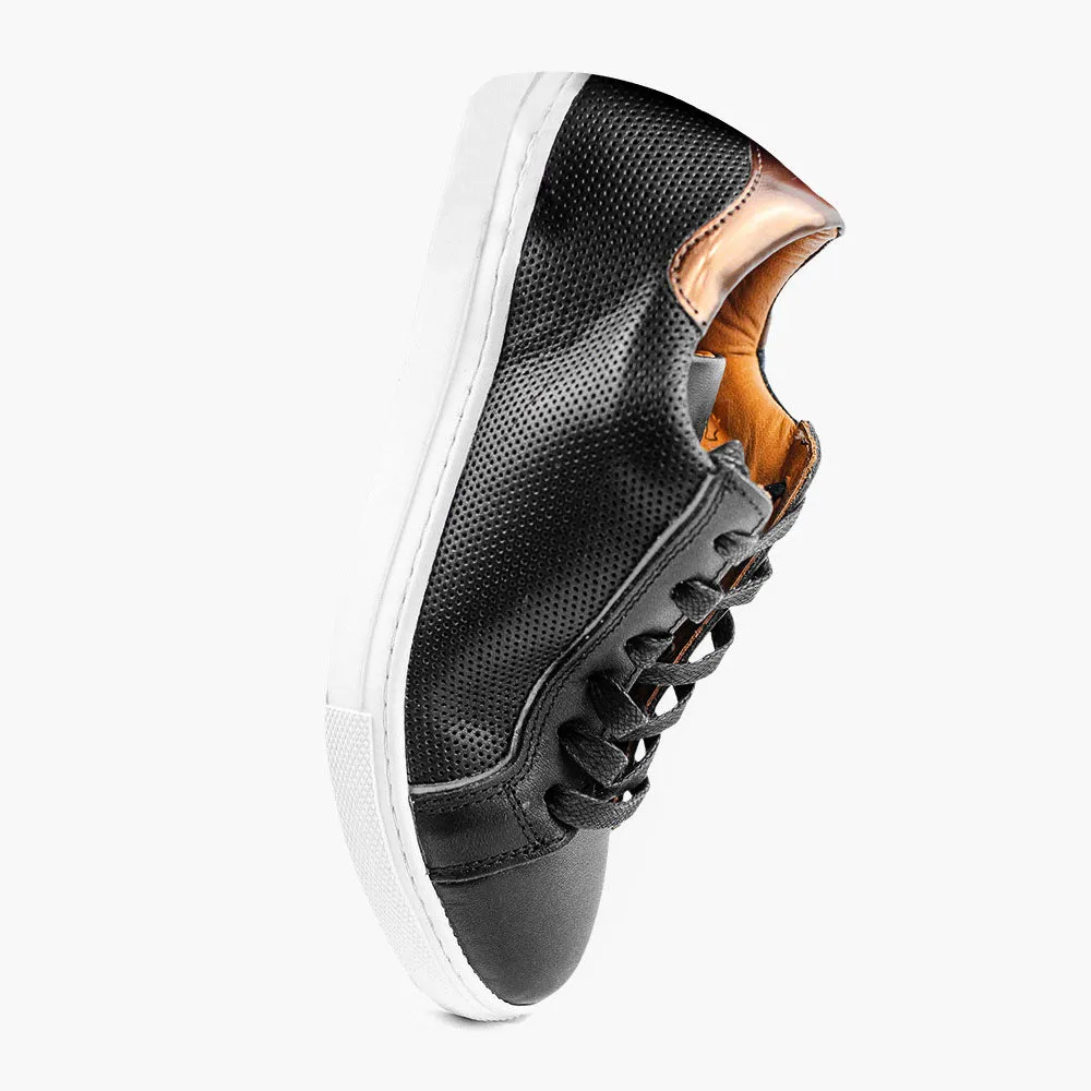 Sneakers ortophédiques Harper ● noir ajouré et bronze