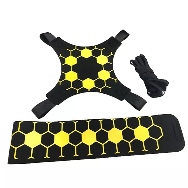 Soccer Kick Trainer Solo Football Training Aid with Adjustable Belt Training Juggle Band(Hexagonal)