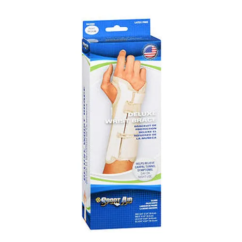 Sportaid Wrist Brace Deluxe Right Beige Medium 1 each By Scott Specialties