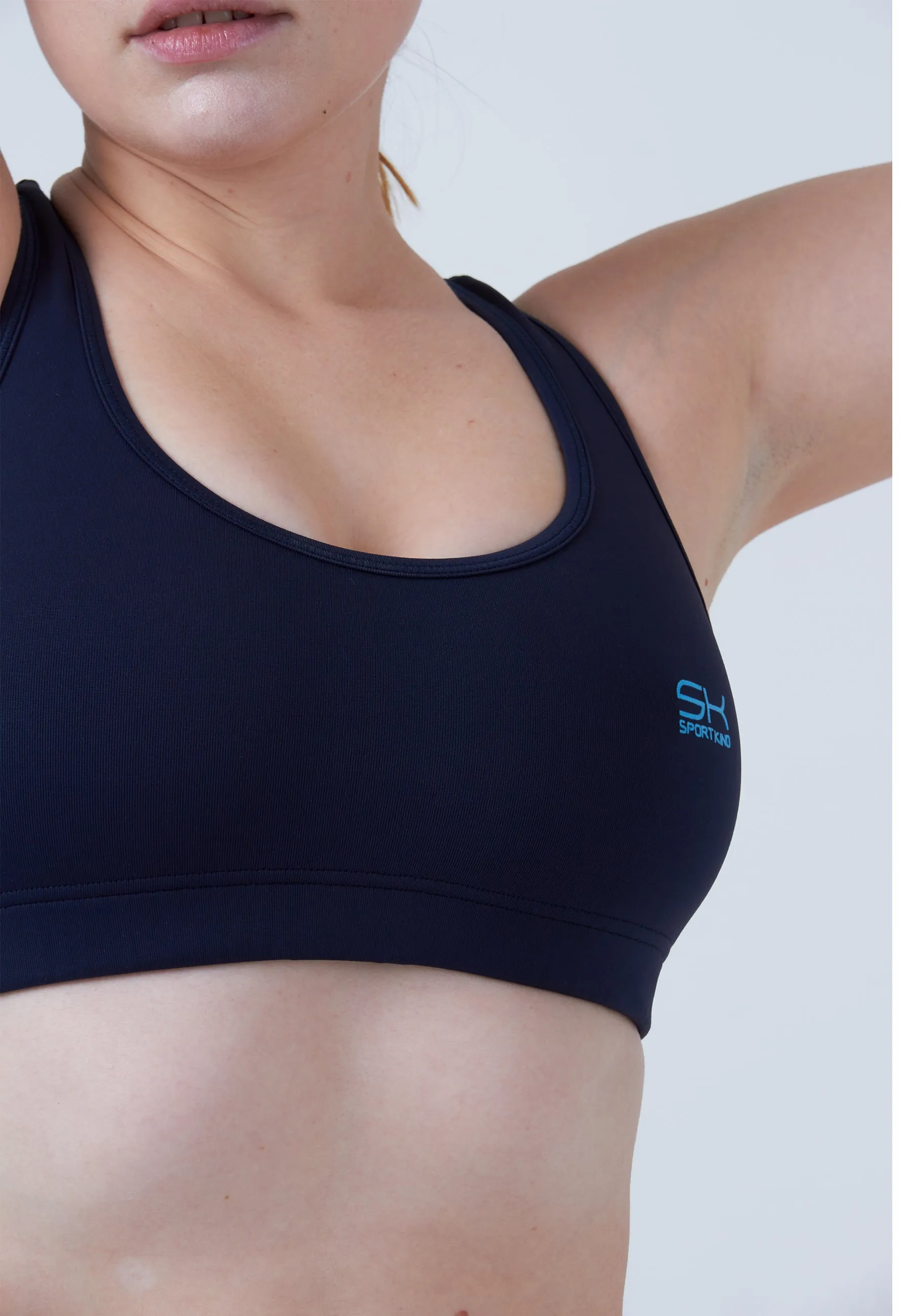 Sports Bra with Racerback, navy blue