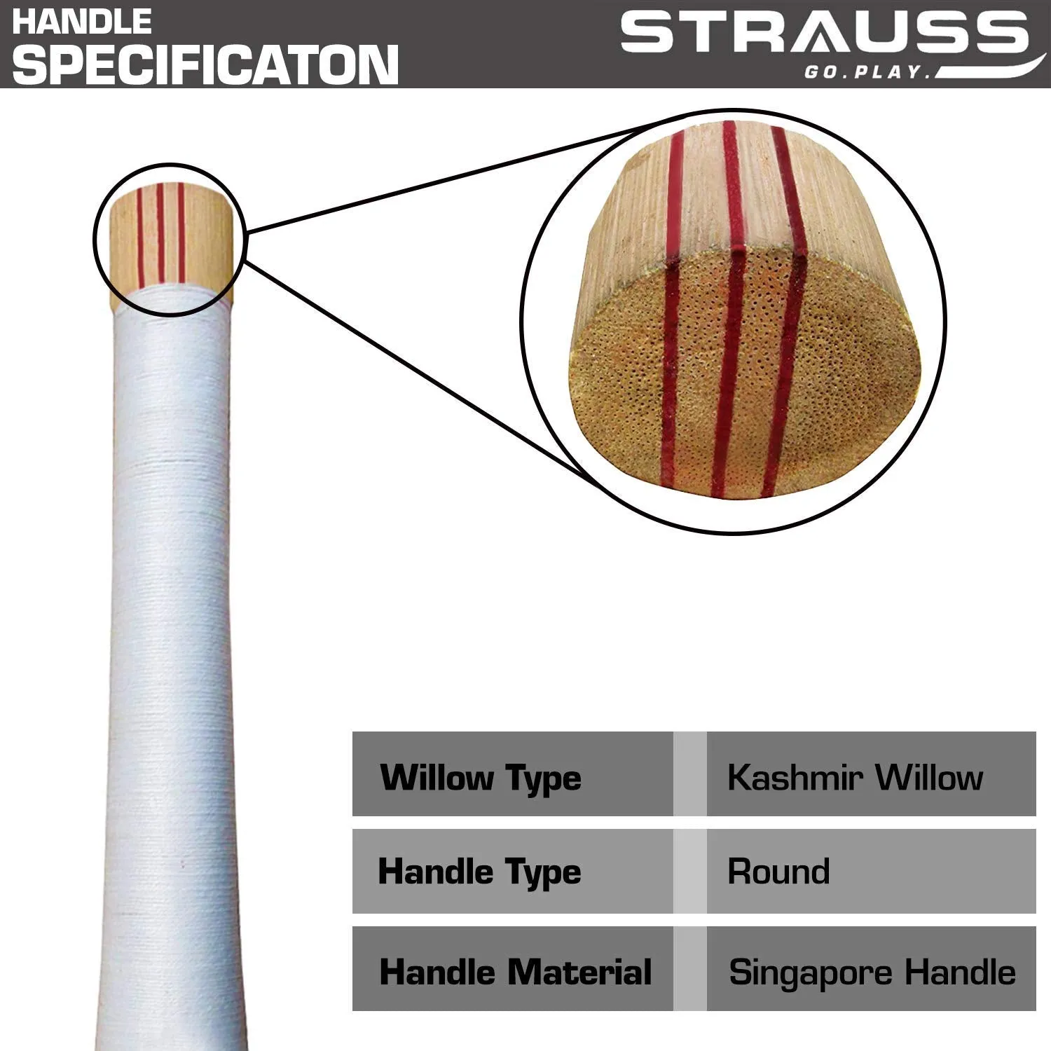 Strauss Supreme Scoop Tennis Cricket Bat,Full Duco,Golden, (Singapur Handle)