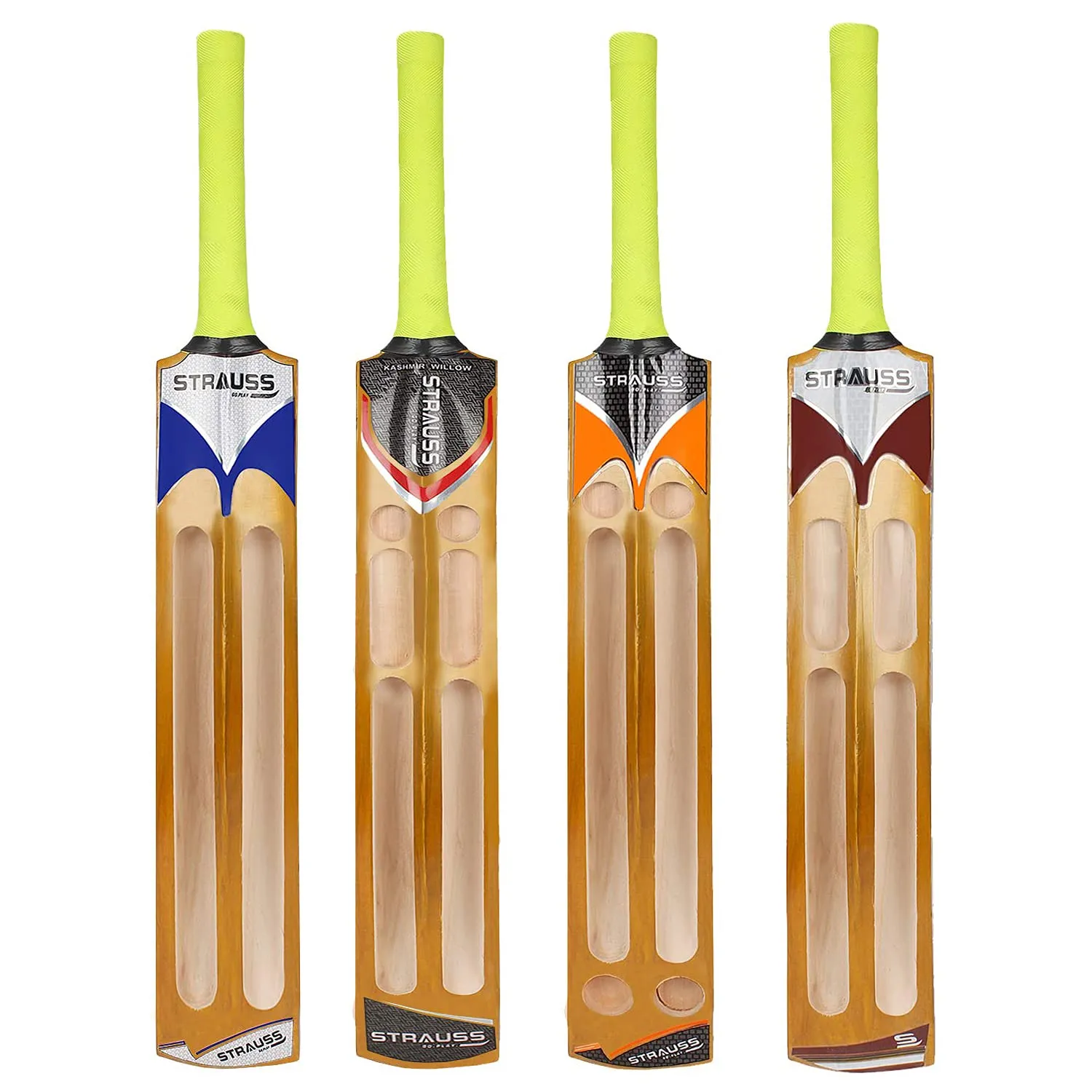 Strauss Supreme Scoop Tennis Cricket Bat,Full Duco,Golden, (Singapur Handle)