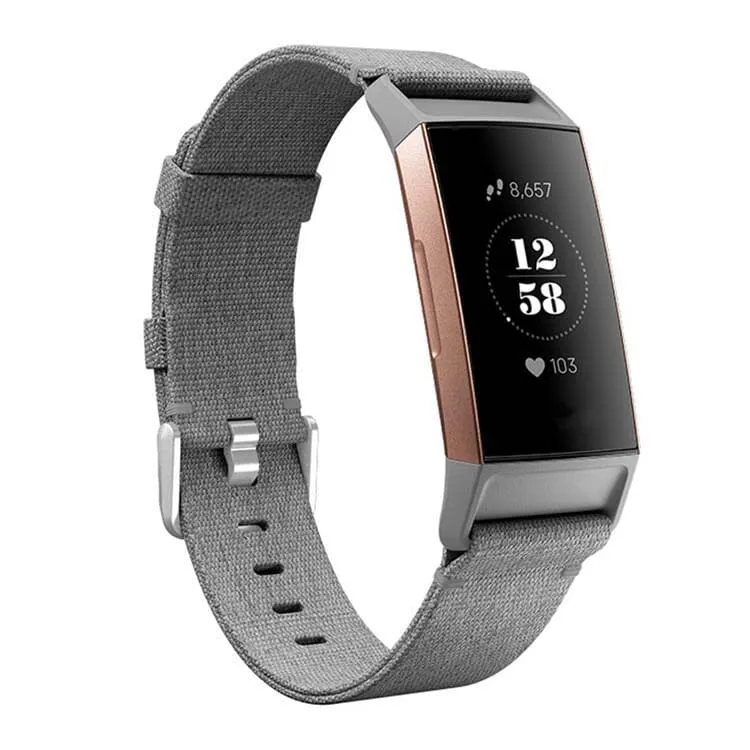 Stylish Canvas Watch Straps Compatible with the Fitbit Charge 3 & Charge 4