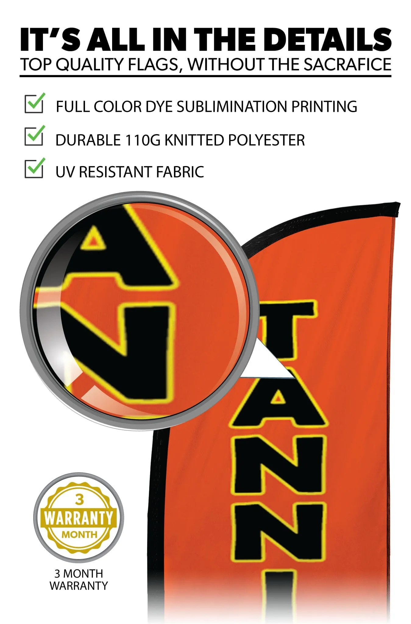 Tanning Feather Flag Orange