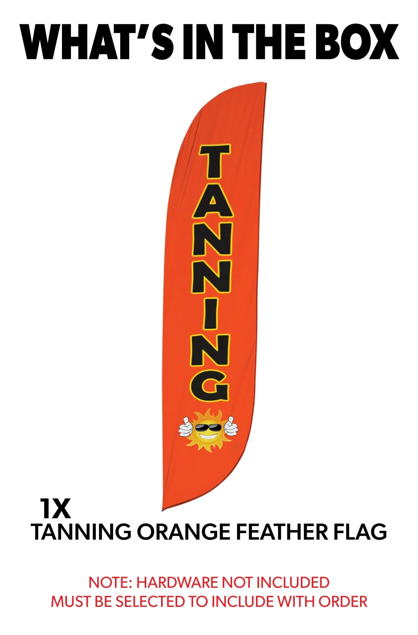 Tanning Feather Flag Orange