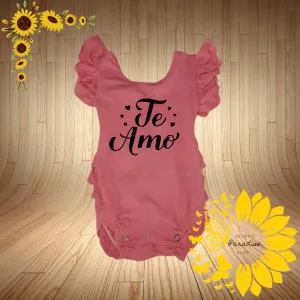 Te Amo Design, Girls Onesie, Personalized Onesie, Spanish, Customized Onesie, Baby Announcement    Onesie, Baby Shower Gift, Trendy Onesie