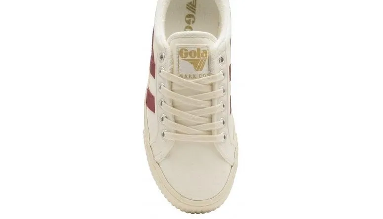 Tennis Mark Cox Trainer (Off White   Deep Red)