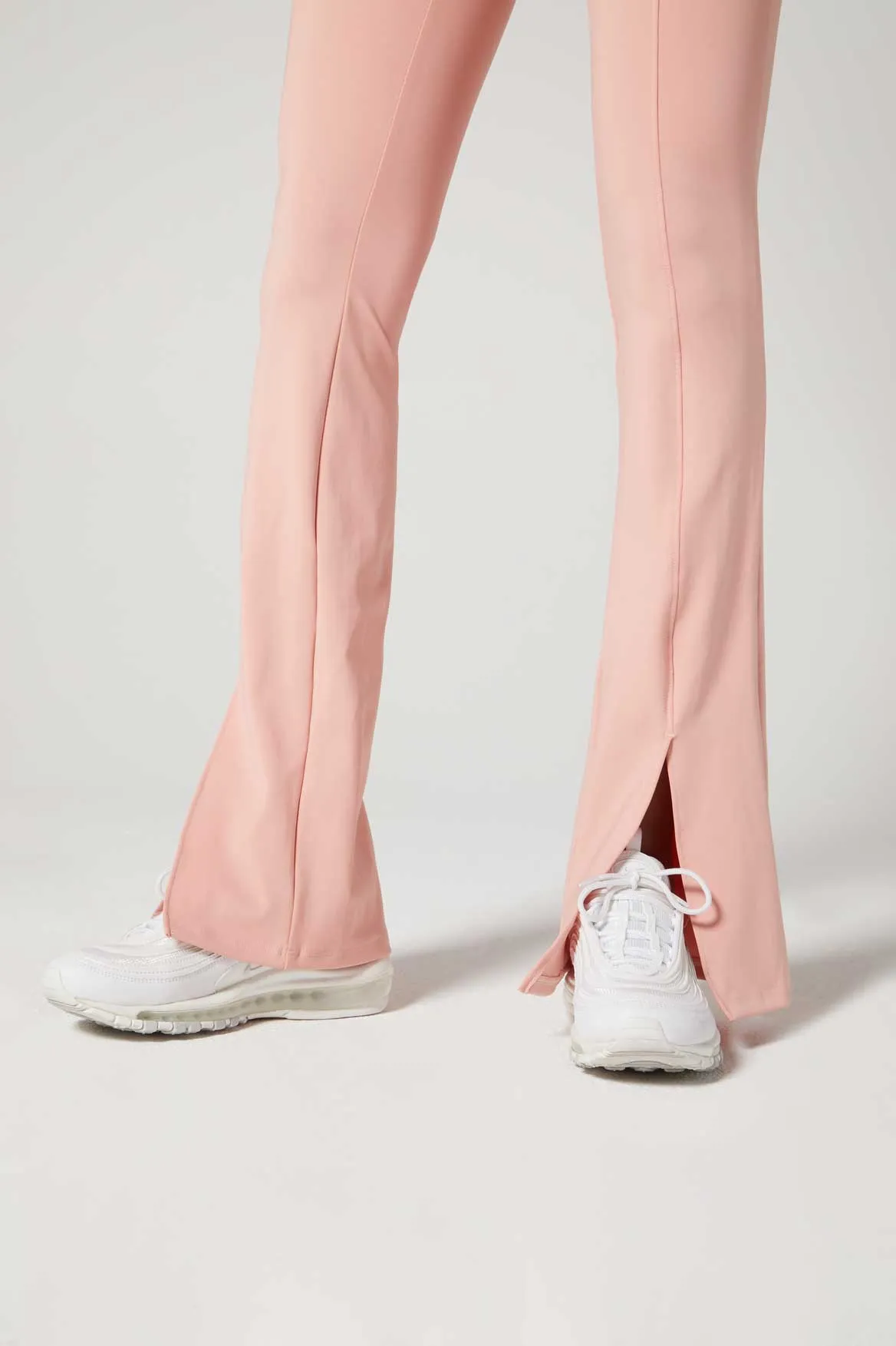 Teresa Slit Flare Rose Blush