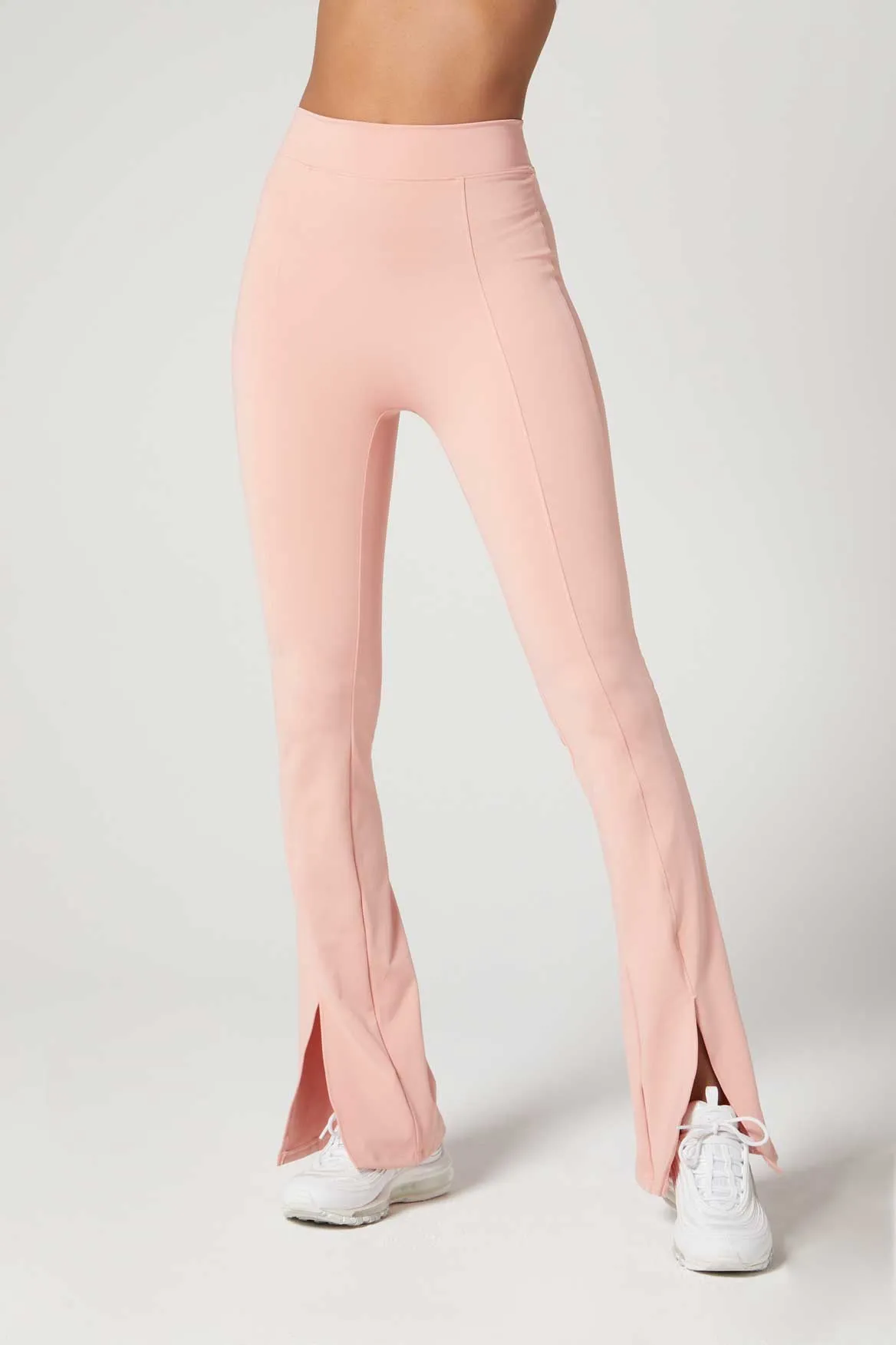 Teresa Slit Flare Rose Blush