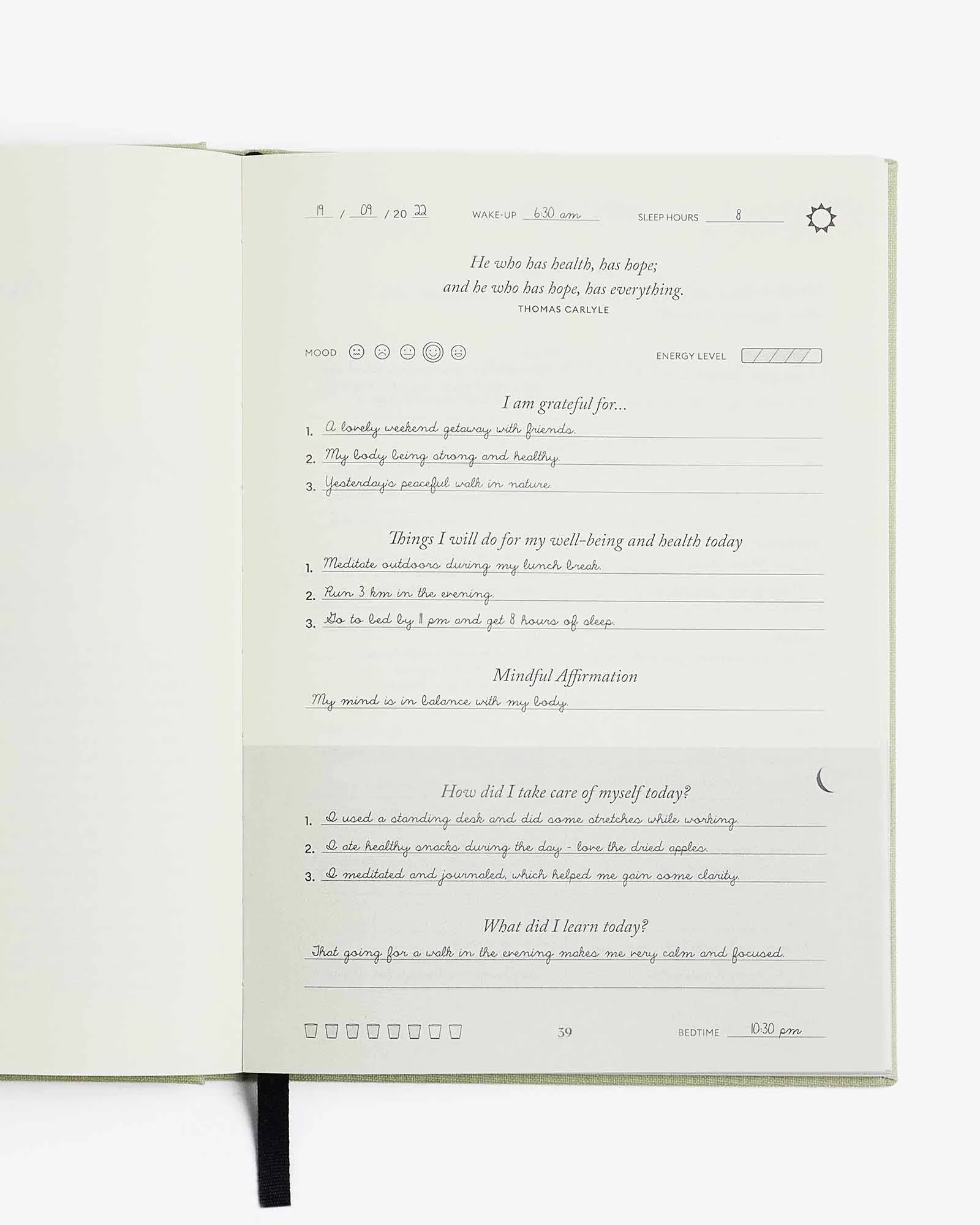 The Five Minute Journal Fit Edition by Intelligent Change