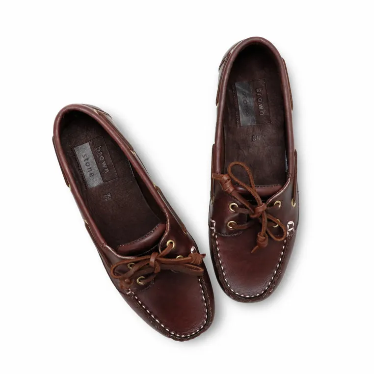 The Sailor's Boat Shoes - Oil Leather Brandy Brown