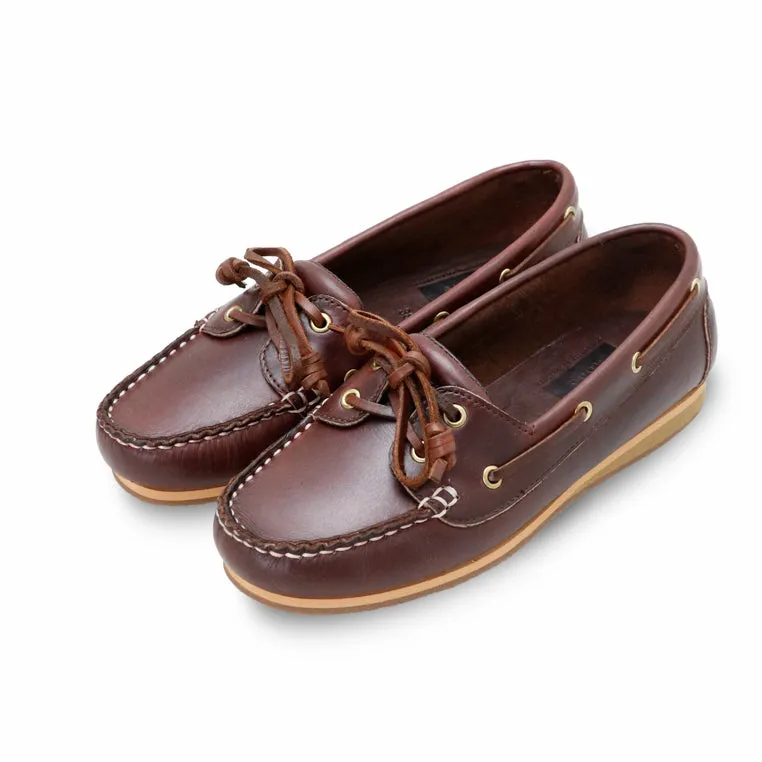 The Sailor's Boat Shoes - Oil Leather Brandy Brown