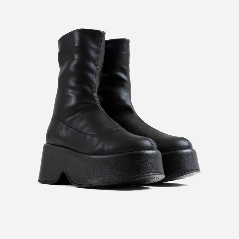 Tizzy Black Stretch Ankle Boots