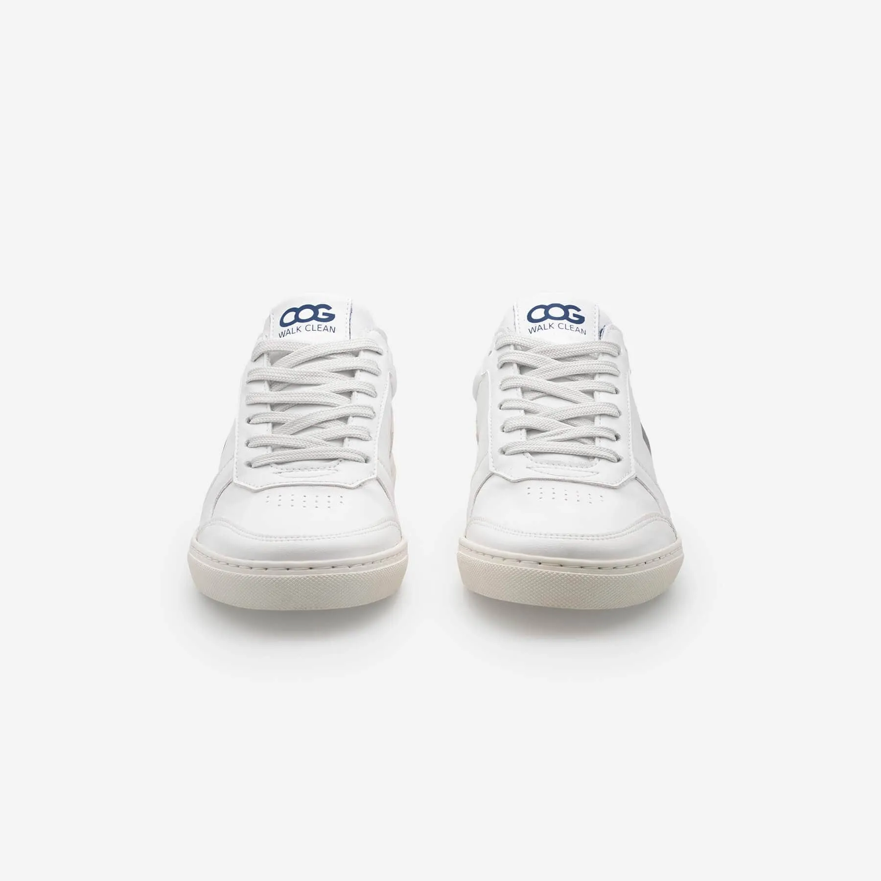 Topsy Unisex Grape Leather Vegan Sneakers | White & Blue