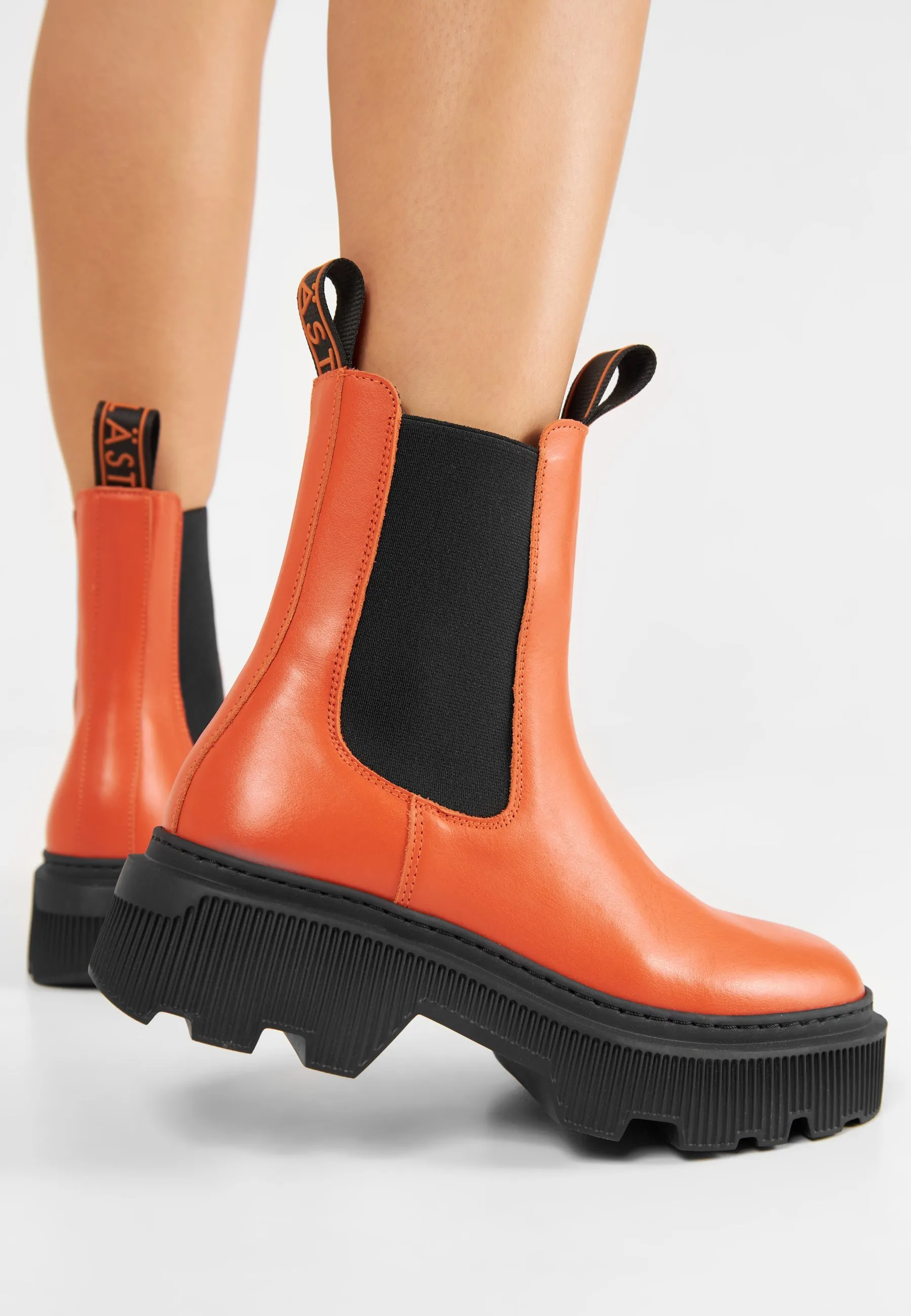 Trixy Orange Chelsea Boots