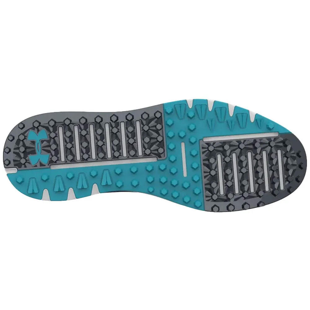 Under Armour Ladies Charged Breathe 2 Knit Spikeless Shoes - Midnight Navy/Midnight Navy/White