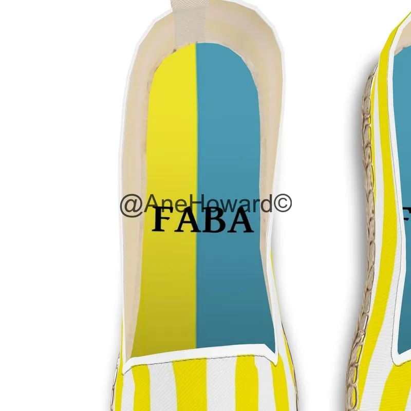 Unisex Loafer Espadrilles Yellow Stripes