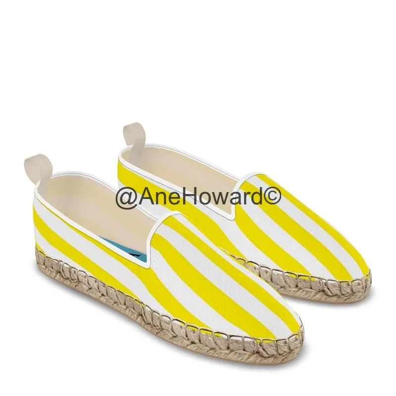 Unisex Loafer Espadrilles Yellow Stripes