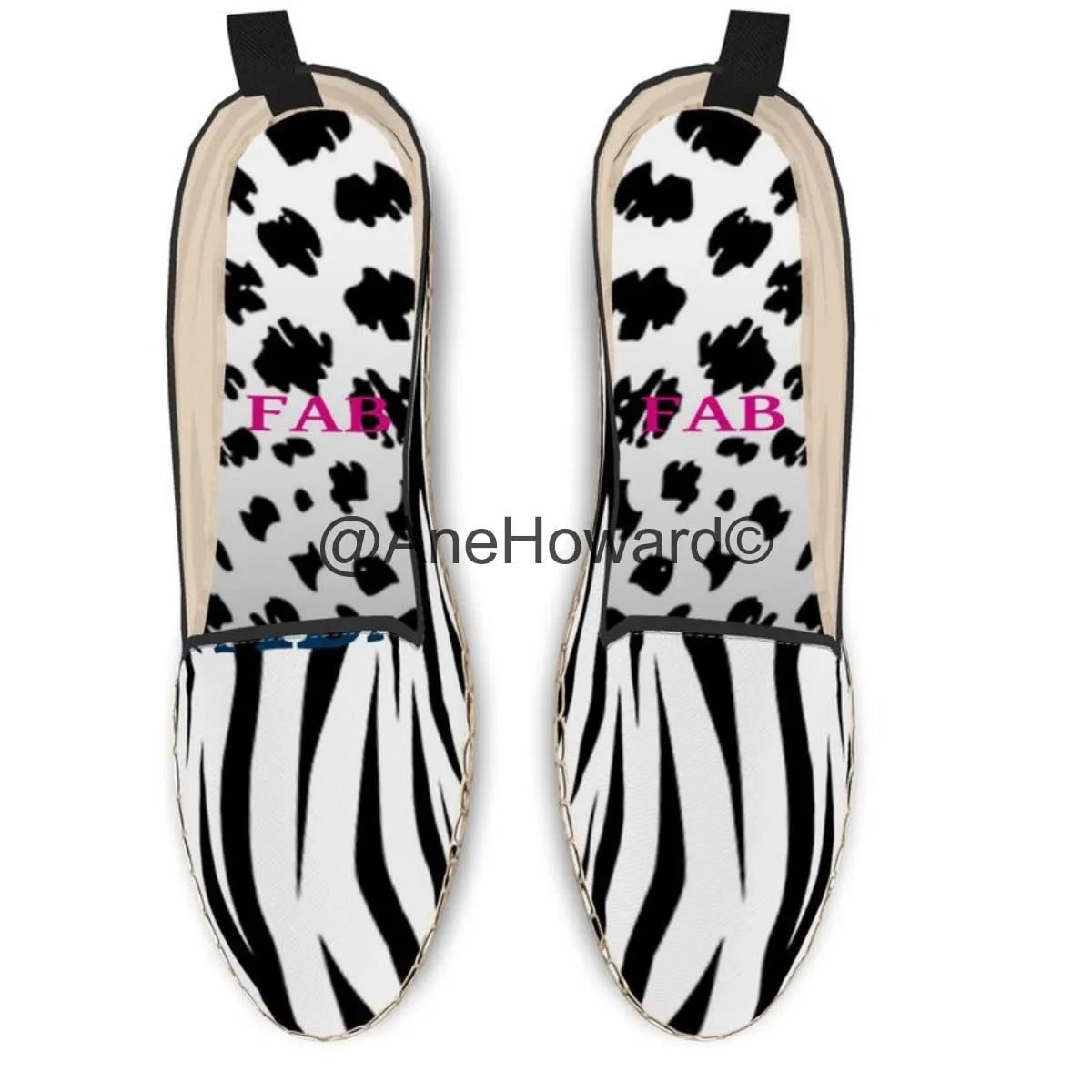 Unisex Loafer Espadrilles Zebra