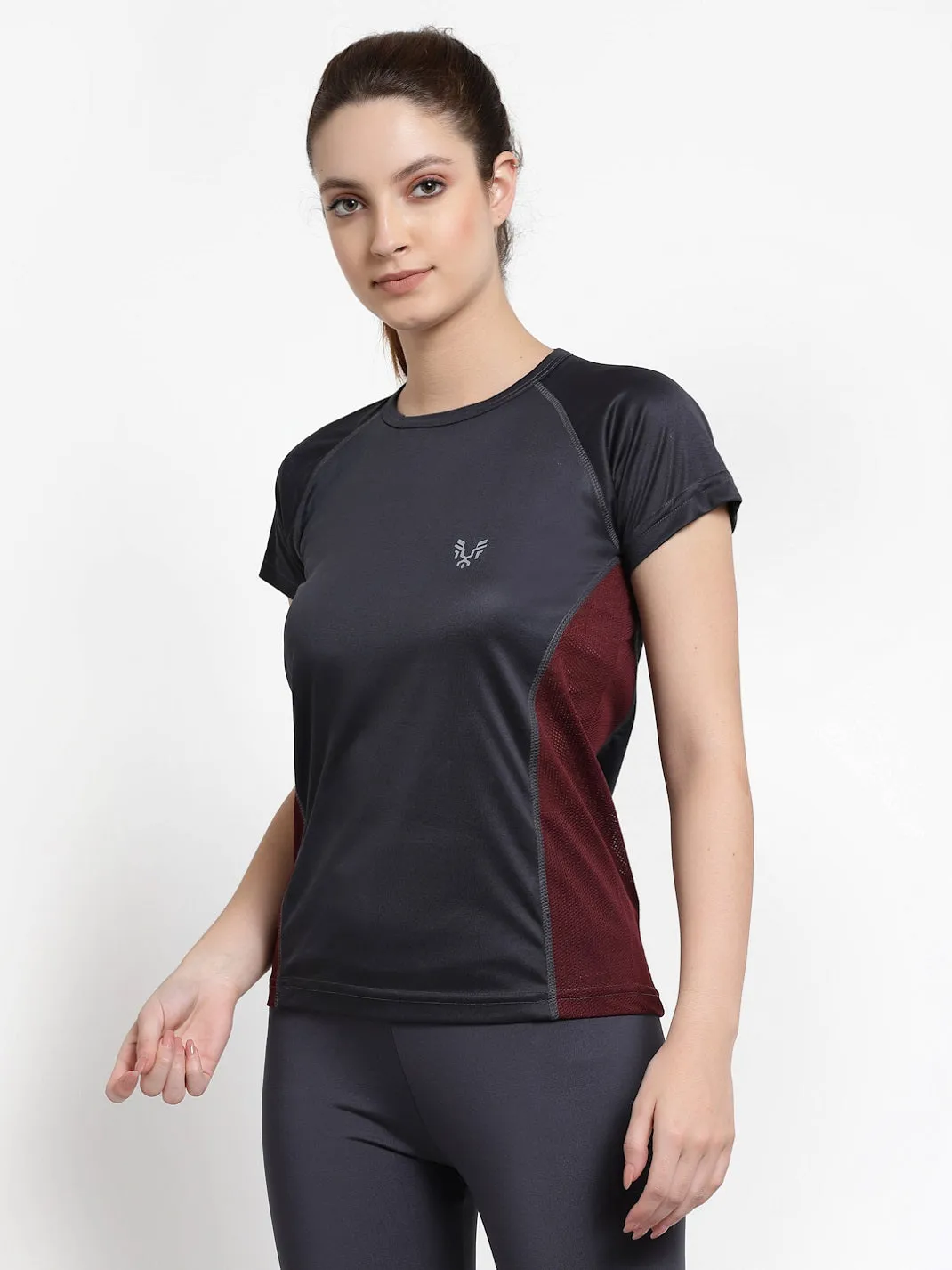 UZARUS Women's Dry Fit Workout Top Sports Gym T-Shirt