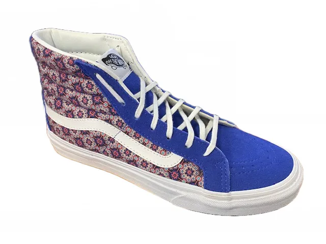 Vans scarpa sneakers da donna  SK8-HI Slim VN-0 XH7DY1 bluette fantasia