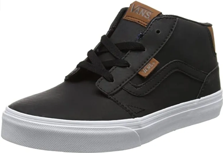 Vans scarpa sneakers da ragazzi Chapman Mid VN0A38J4K55 nero-bianco