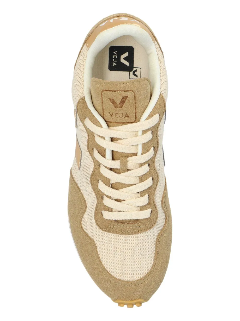 VEJA LOGO-PATCH LACE-UP SNEAKERS