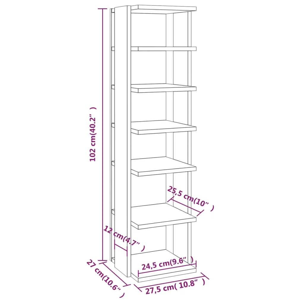 vidaXL Shoe Cabinets 2 pcs Black 27.5x27x102 cm