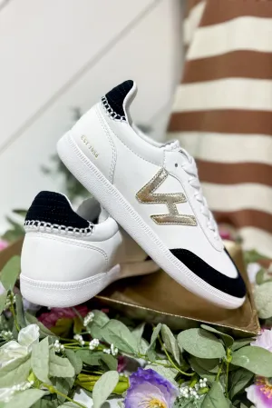 Vintage Havana Crisp 7 White / Black/ Gold Low Top Sneaker *FINAL SALE*