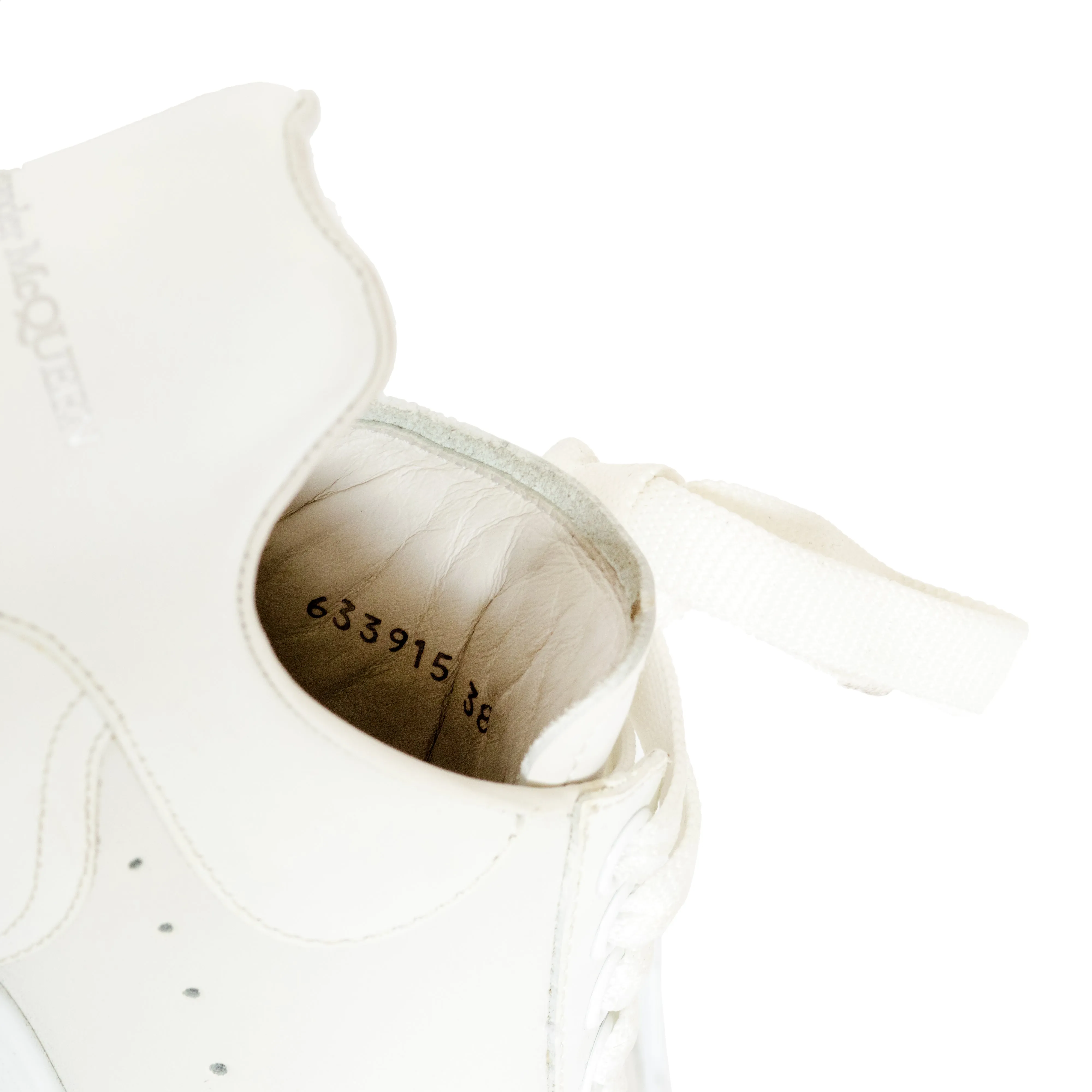 White Leather Court Low-Top Sneakers 38