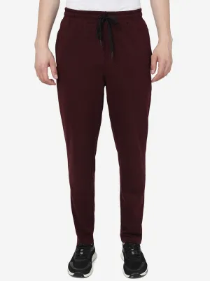 Wine Solid Regular Fit Track Pant | JadeBlue