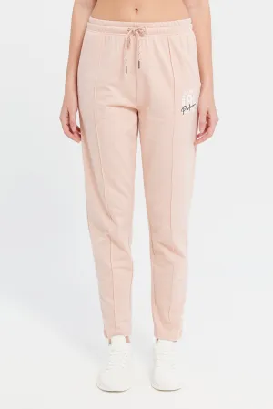 Women Pink Basic Track Pants