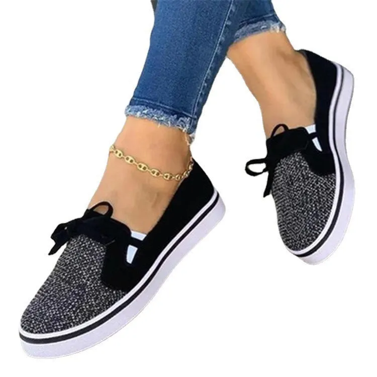 Women's Lace-up Canvas Flat Shoes