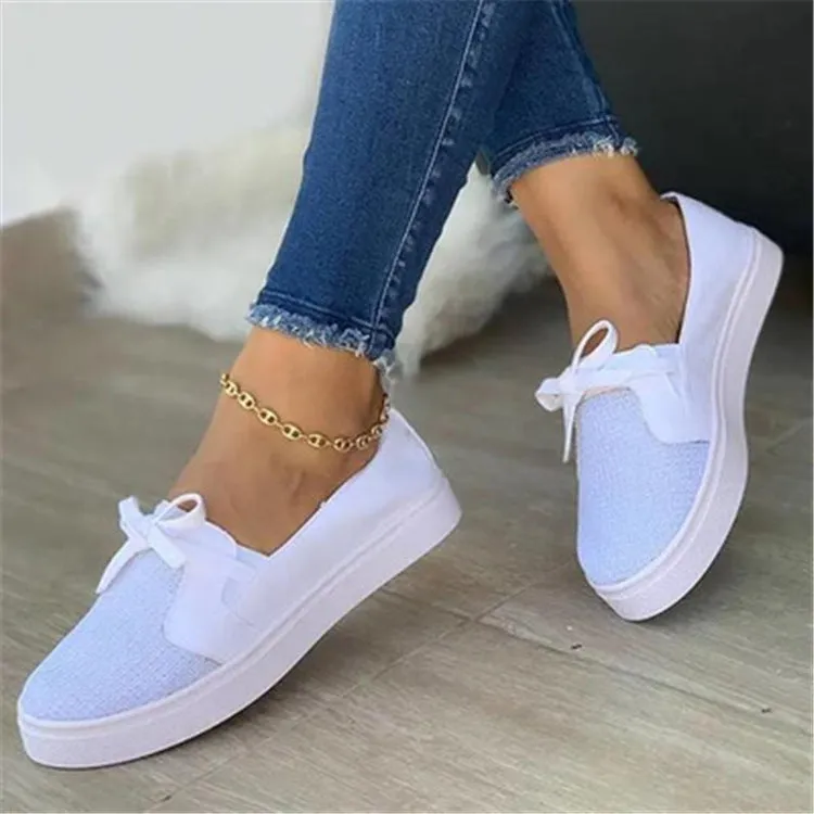 Women's Lace-up Canvas Flat Shoes