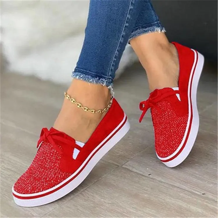 Women's Lace-up Canvas Flat Shoes