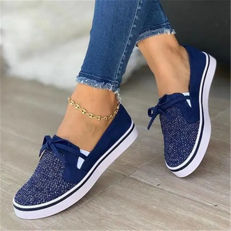 Women's Lace-up Canvas Flat Shoes