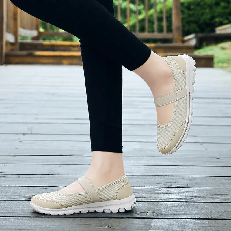 Women's new summer popular breathable flat walking loafers