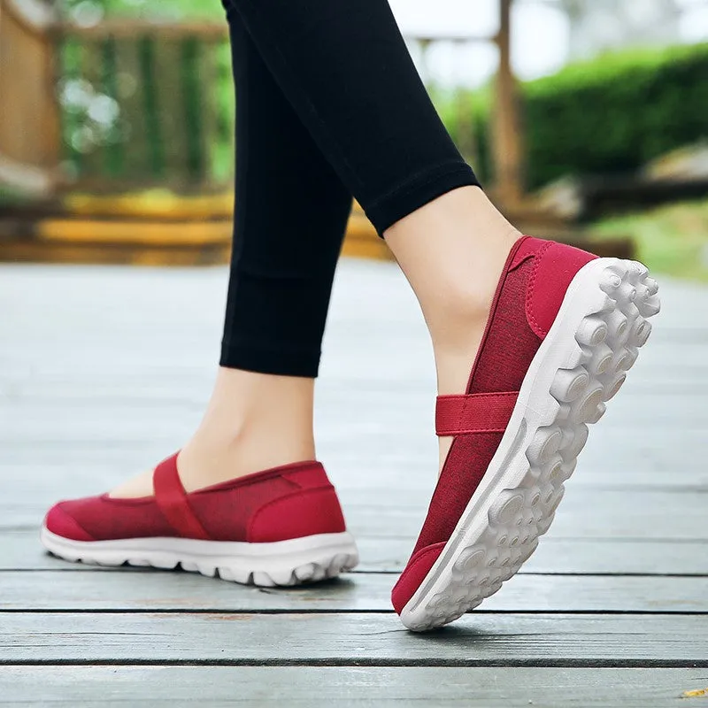 Women's new summer popular breathable flat walking loafers