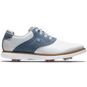 Womens Traditions Cleated Laced White/Blue/White - AW24