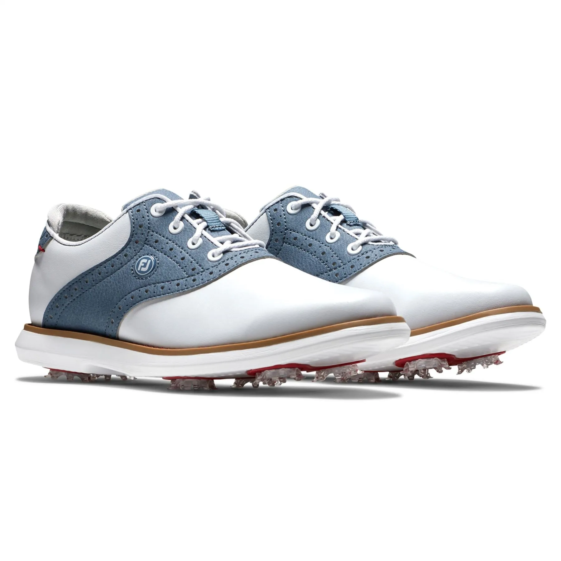 Womens Traditions Cleated Laced White/Blue/White - AW24