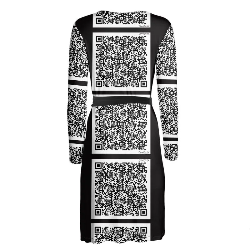 Wrap Dress - "Scan Me"