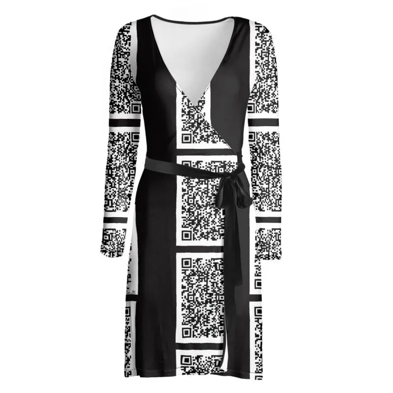 Wrap Dress - "Scan Me"