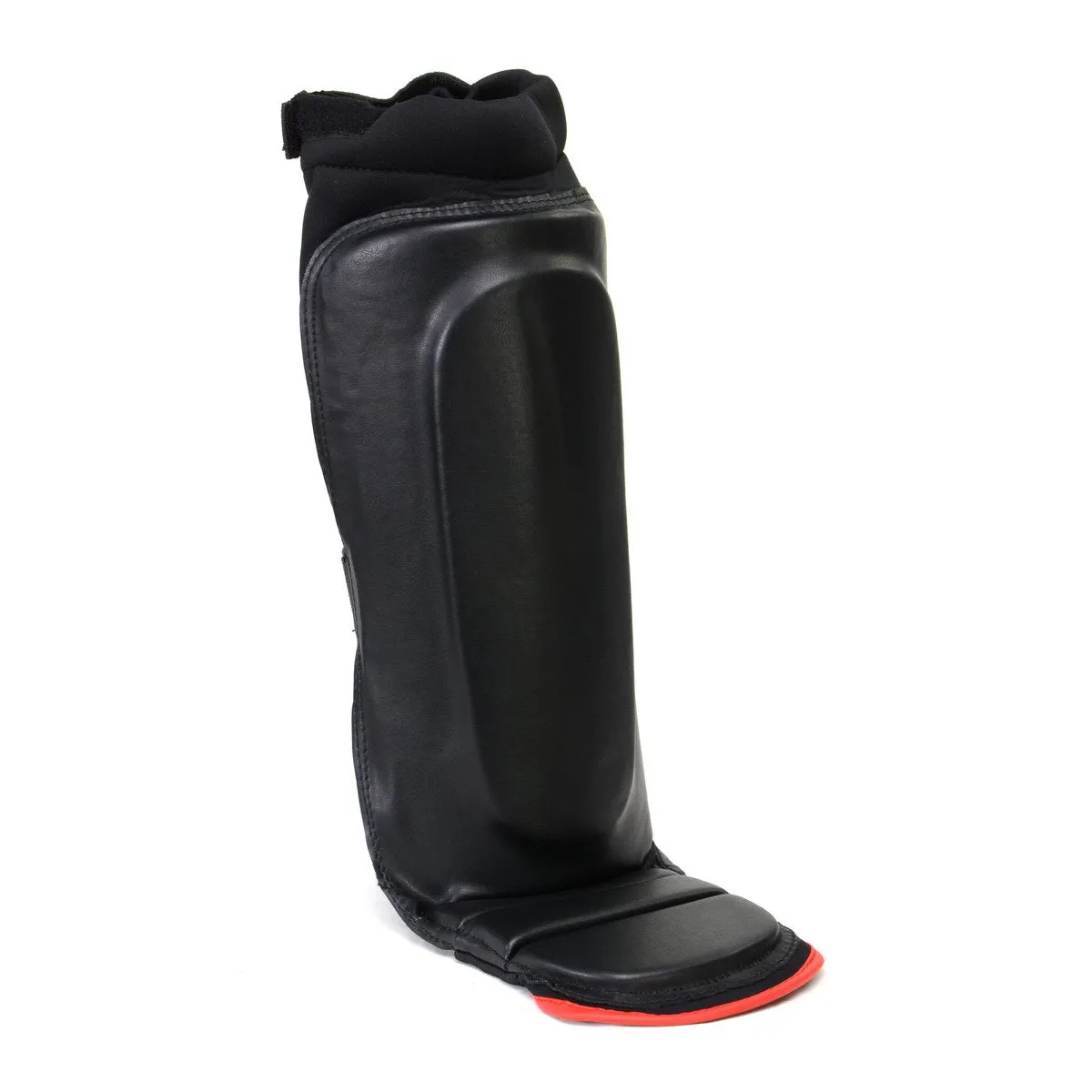 X-Fitness XF1000 Black and Red Hybrid Kickboxing MMA Shin Guards