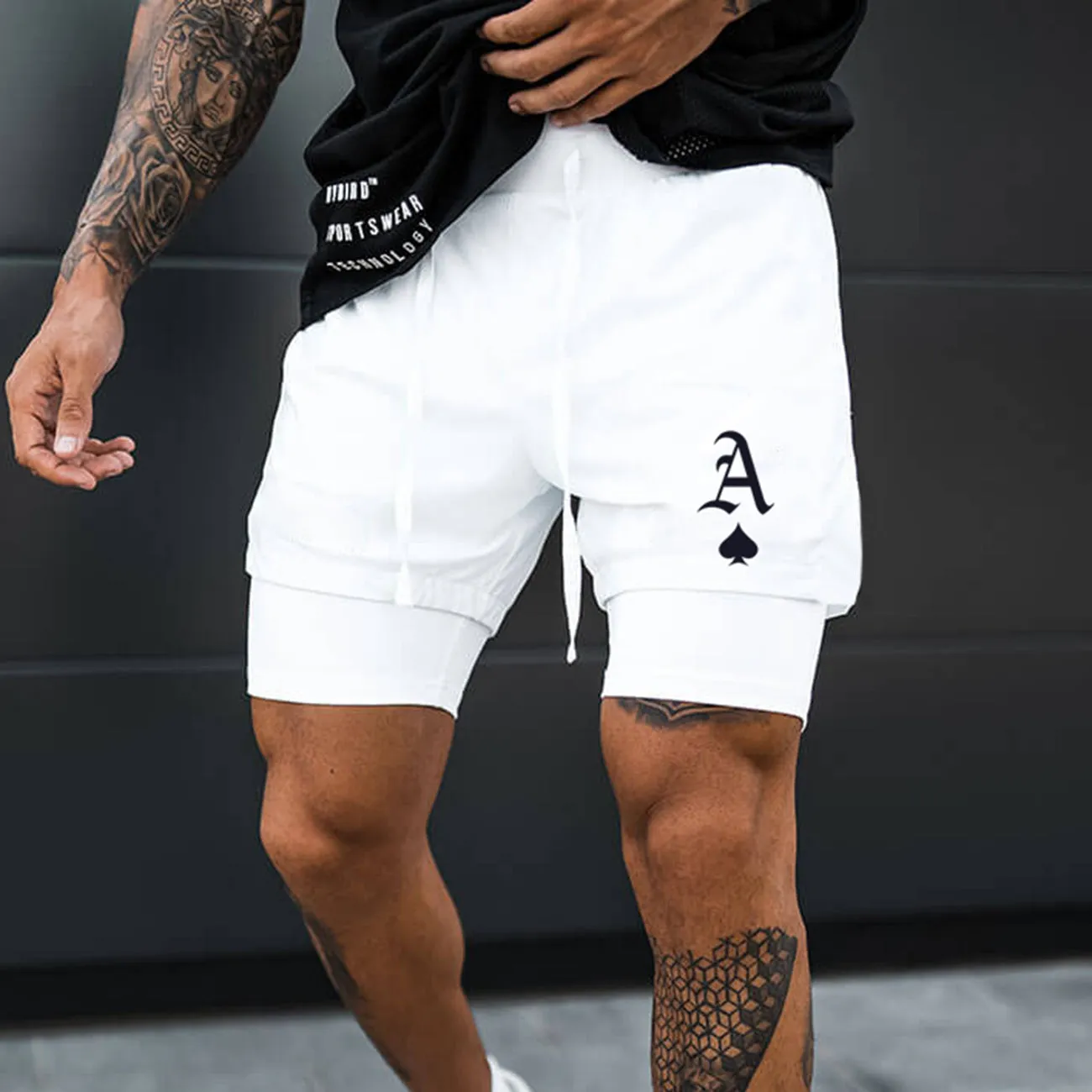 Xituodai - Men's Ace Of Spades Shorts Performance Shorts