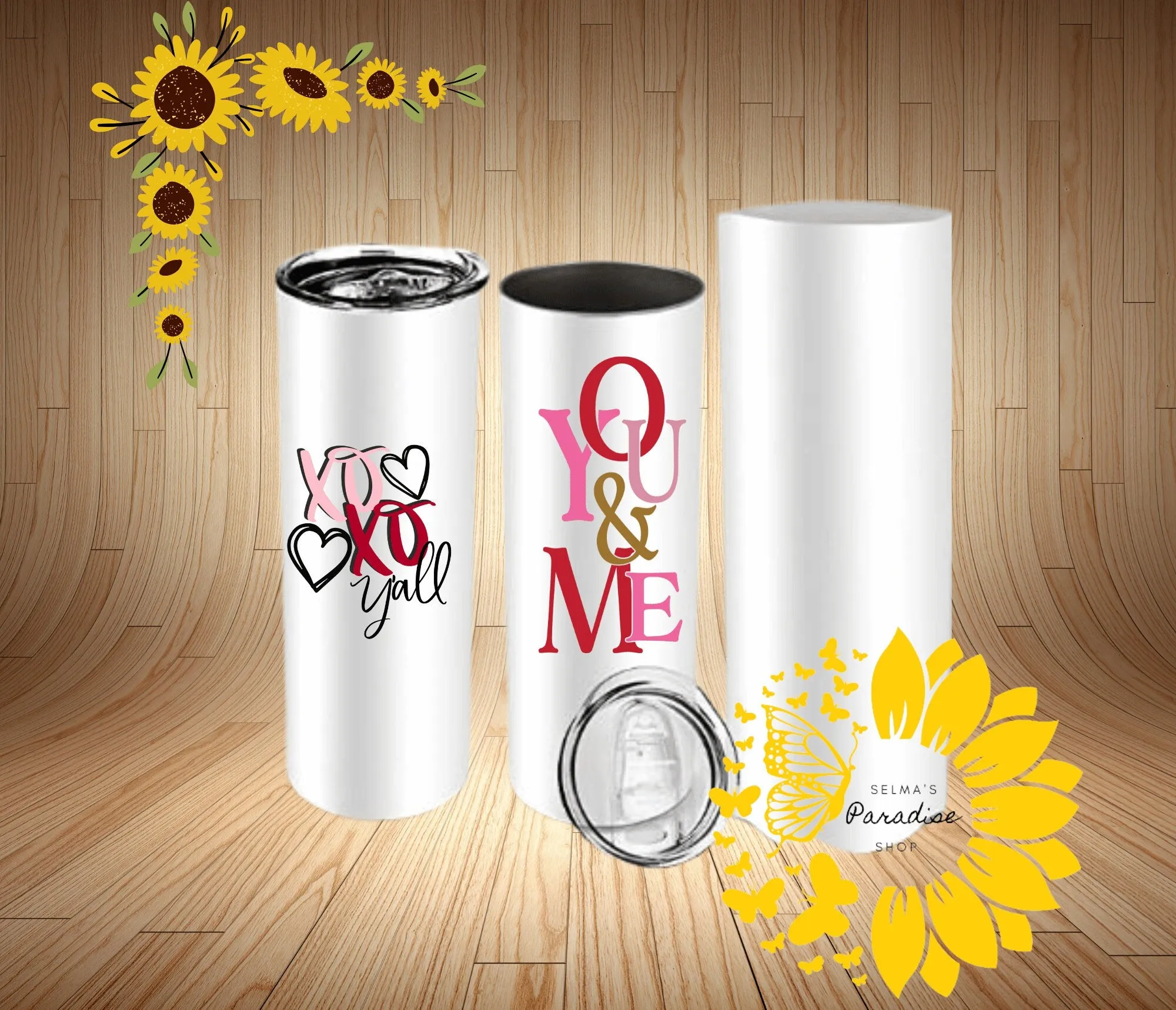 XOXO,You & Me ValentinesDesign ,20oz Stainless Steel Tumblers,PersonalizedTumblers,Birthday Gift,Gift for Her or Him,for any Gift Occasions.