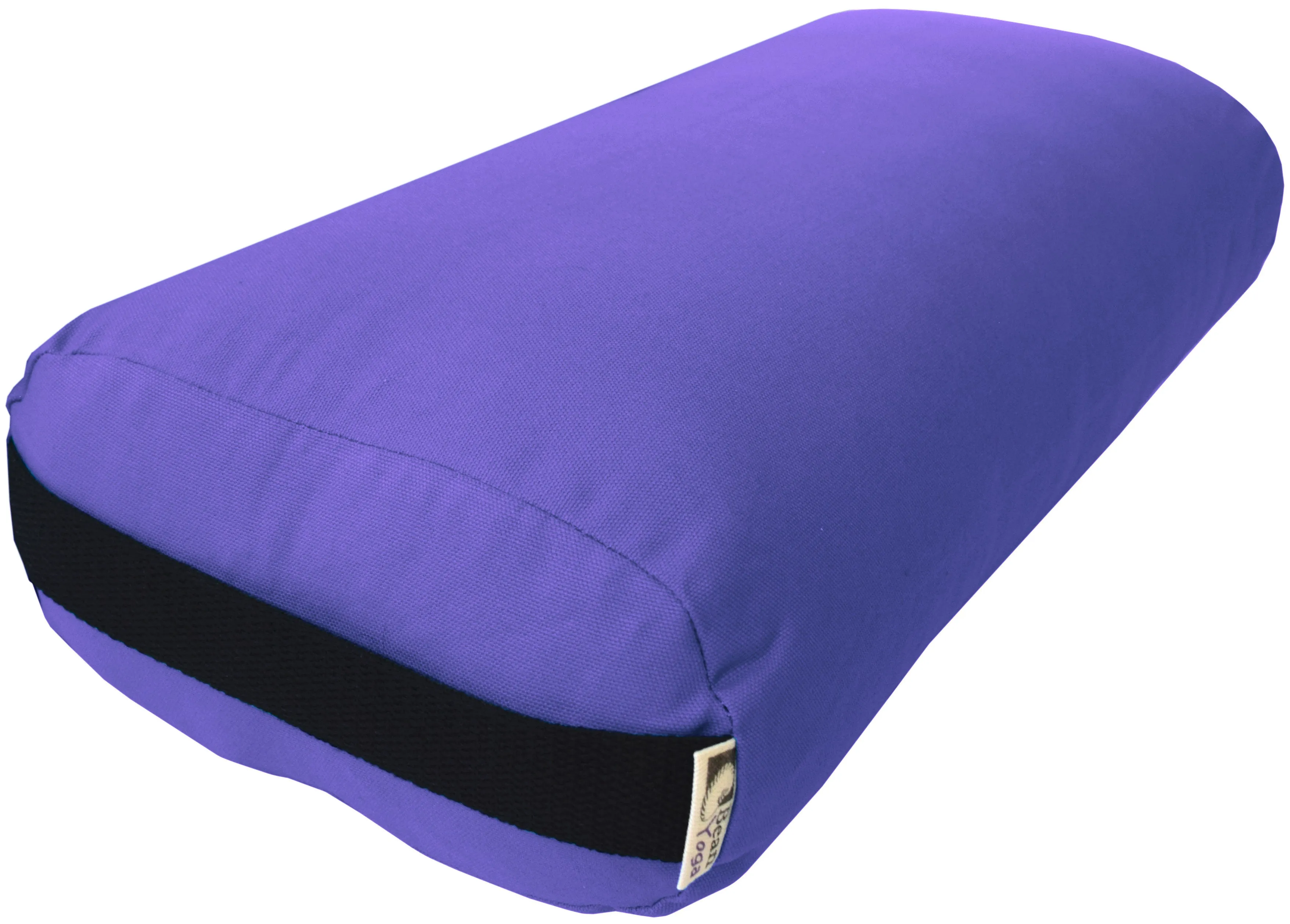 Yoga Bolster Rectangle Round Pranayama - All Cotton - Professional Studio Quality