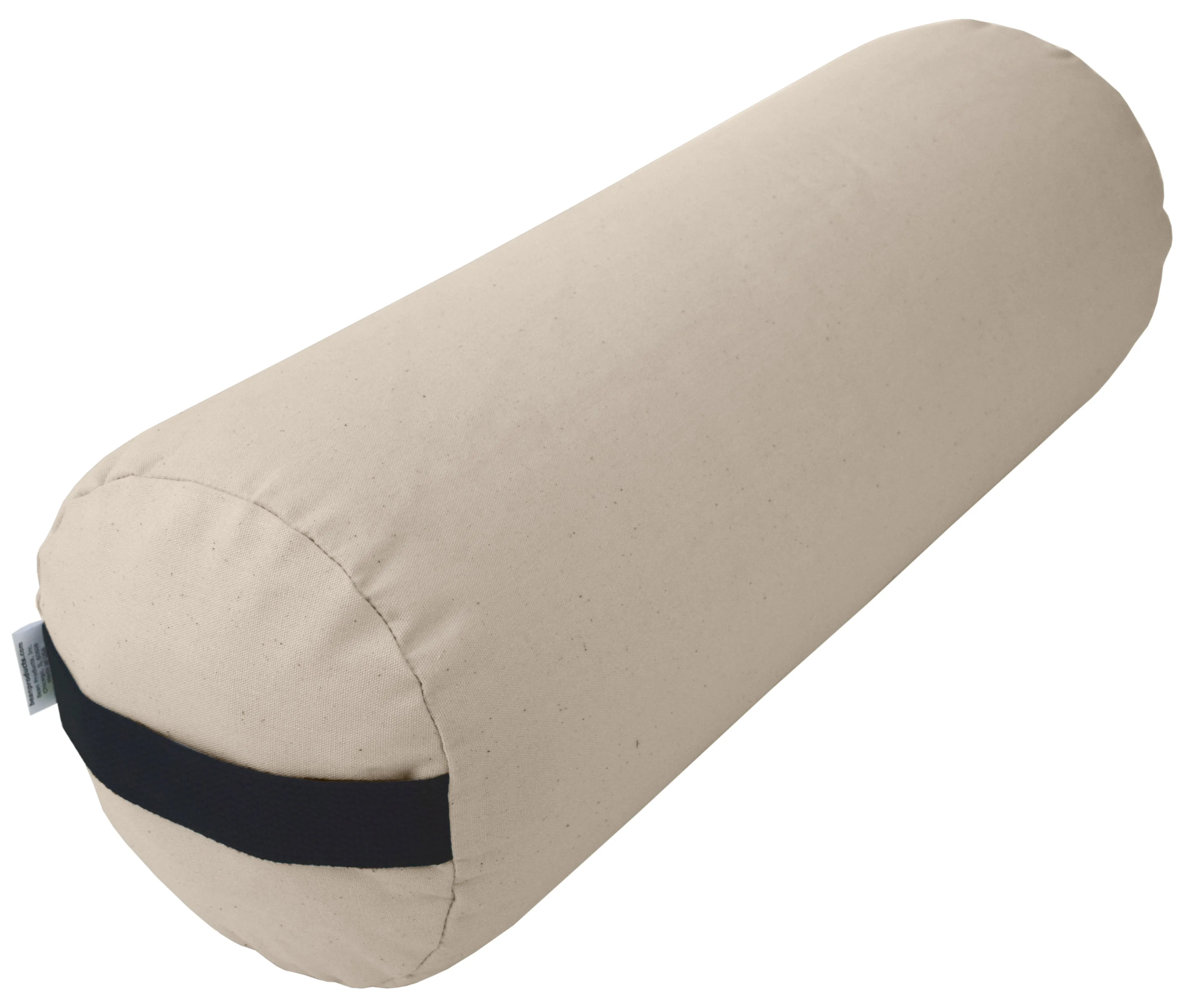 Yoga Bolster Rectangle Round Pranayama - All Cotton - Professional Studio Quality