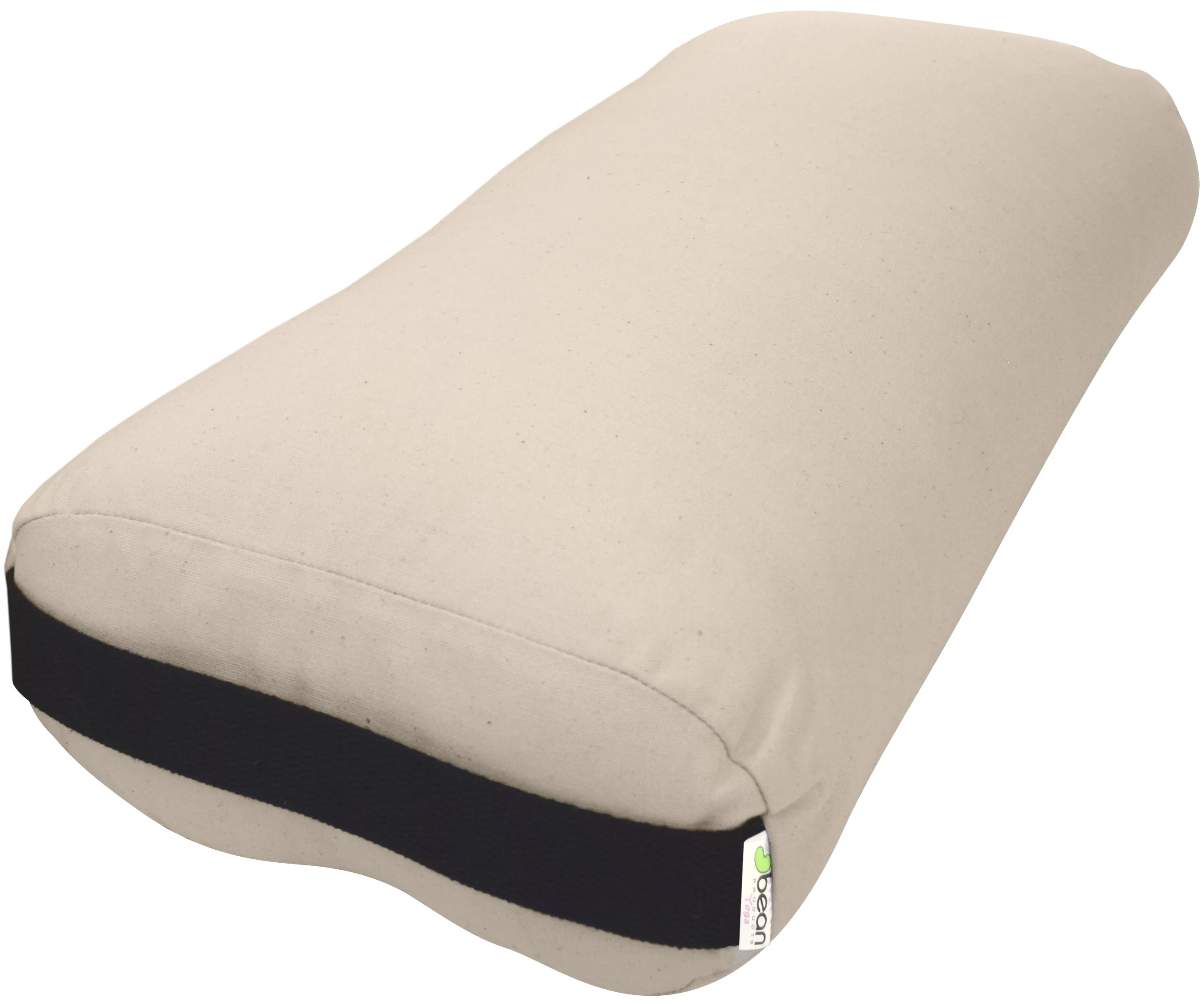 Yoga Bolster Rectangle Round Pranayama - All Cotton - Professional Studio Quality