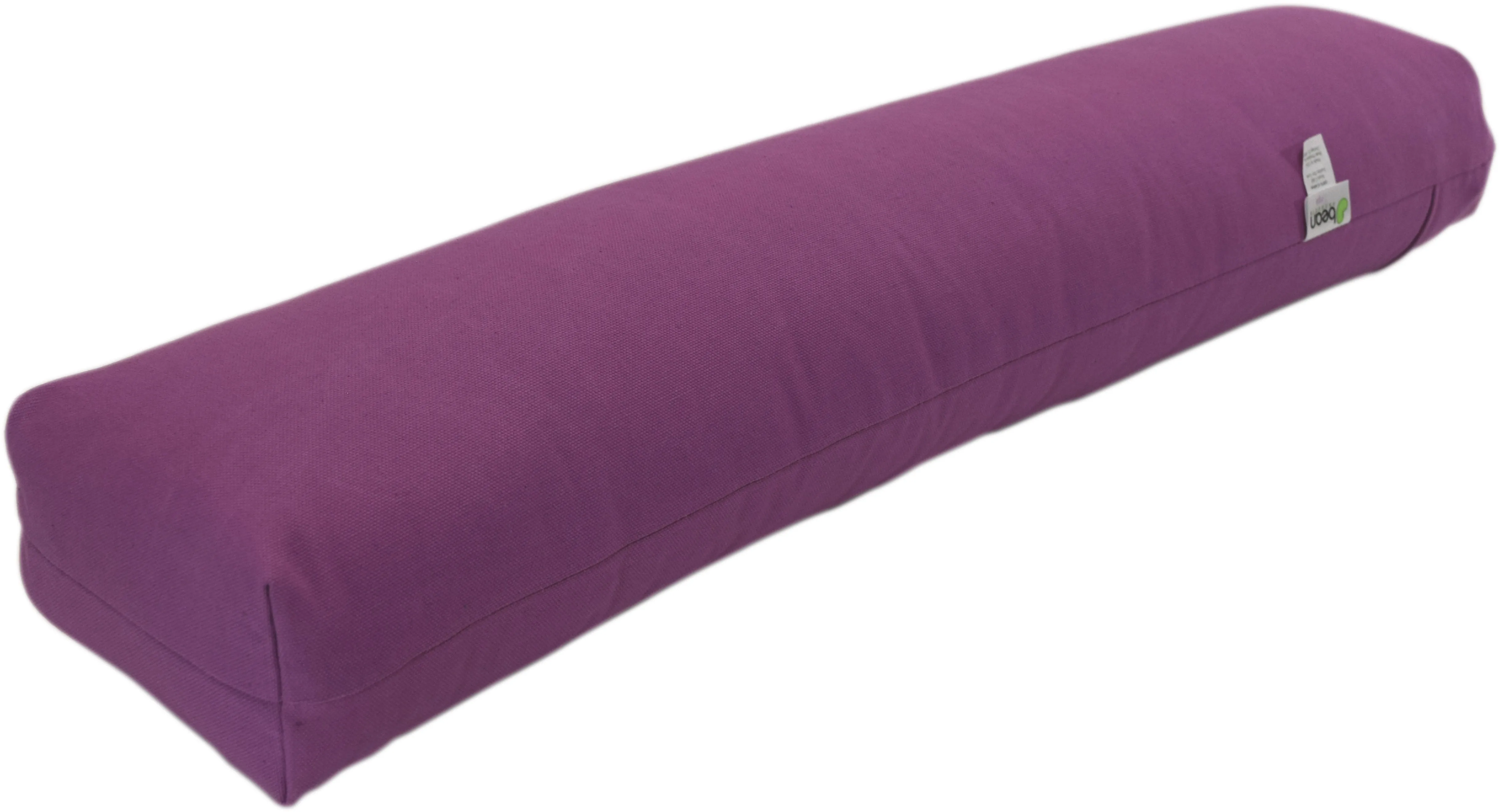 Yoga Bolster Rectangle Round Pranayama - All Cotton - Professional Studio Quality