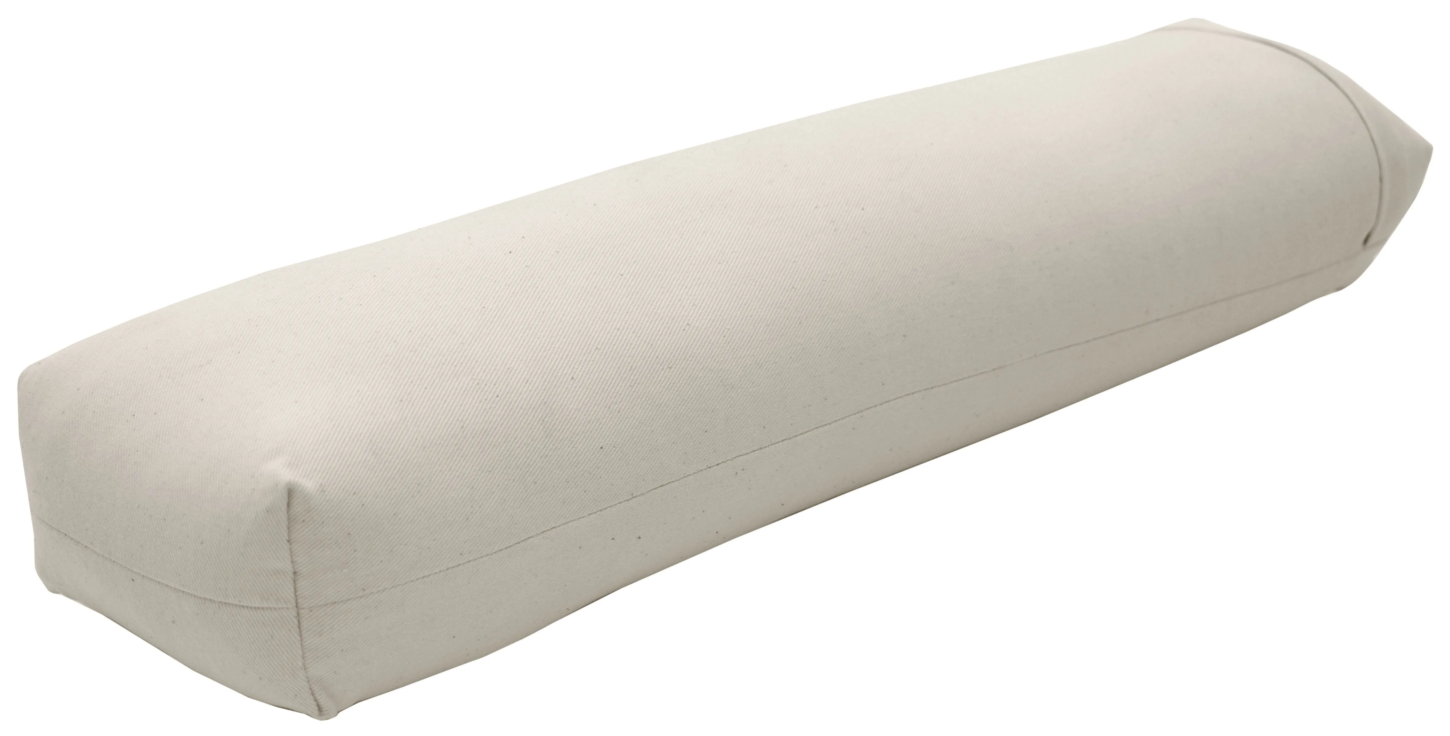 Yoga Bolster Rectangle Round Pranayama - All Cotton - Professional Studio Quality